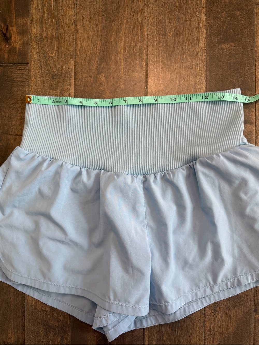 JoyLab Light Blue Athletic Running Shorts Wide Smocked Waist Style Medium - Picture 5 of 7